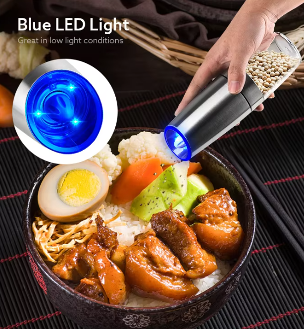 Electric Salt & Pepper Grinder – Fresh Seasoning in Seconds